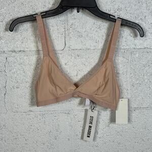 Steve Madden Women’s Triangle X-Back Lounge Bra bralette, rose dust small